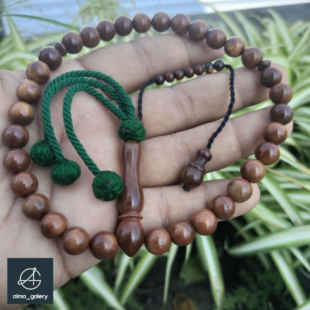 GALERY_ALMA tasbih muslim 33 butir kayu kaokah kayu kokah
