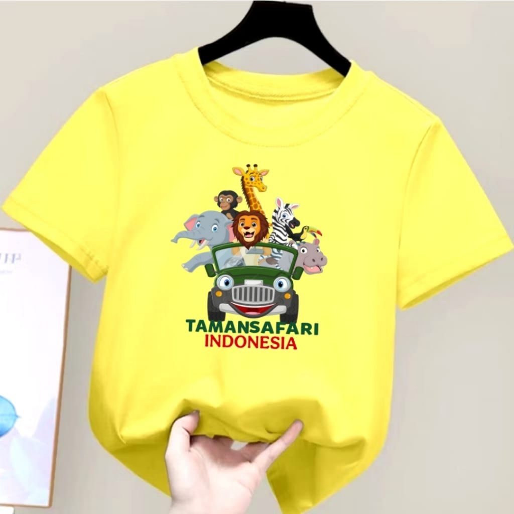 Baju kaos Taman asafari anak Cowok-Cewek usia 1-13Tahun/Remaja/dewasa /Atasan baju kaos anak anak sa