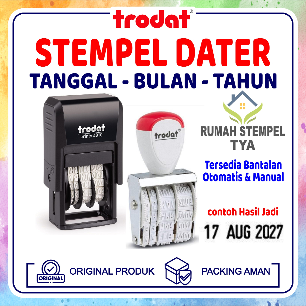 STEMPEL TRODAT TANGGAL BULAN TAHUN/ DATER / TRODAT DATER  4810 1000 1010 1020 1030 / STEMPEL TANGGAL