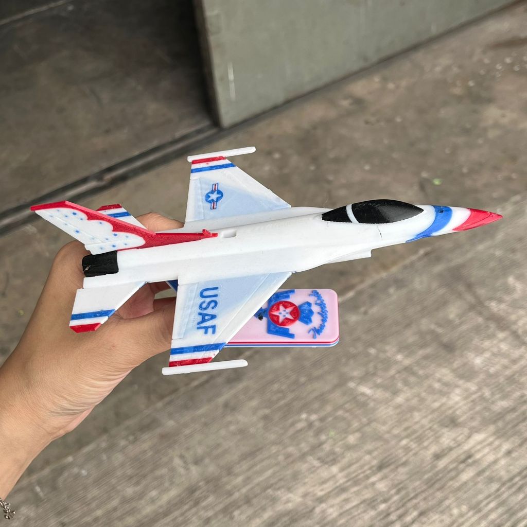 Thunderbirds F-16 Kit Card Model Kit - Mainan Anak Rakit Pesawat Tempur DIY