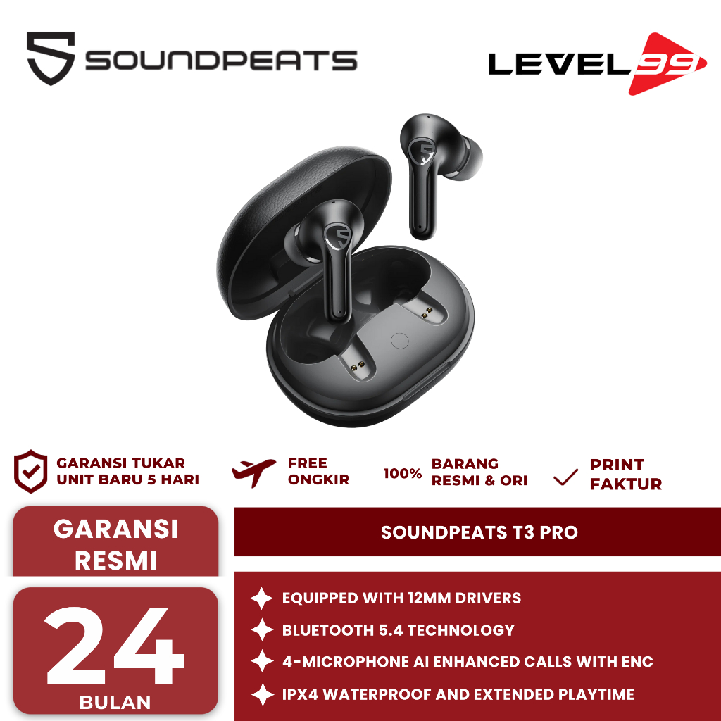 SOUNDPEATS T3 PRO / T3PRO TRUE WIRELESS TWS ANC SPATIAL AUDIO