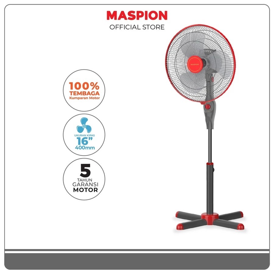 Maspion Stand Fan Kipas Angin Berdiri 16 Inch EX-1611 SX