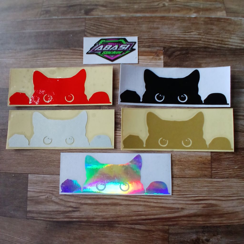 sticker cutting kucing ngintip sticker kucing lucu