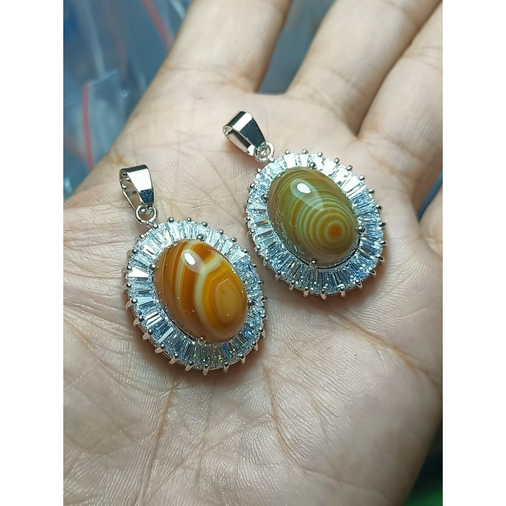 liontin bandulan batu akik Sulaiman untuk pria dan wanita