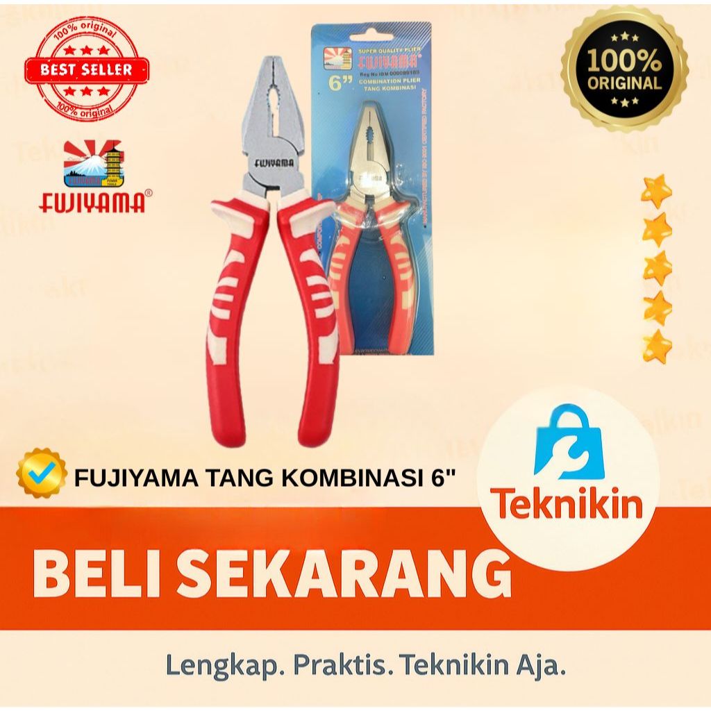 FUJIYAMA Plier 6 Inch Combination / tang kombinasi