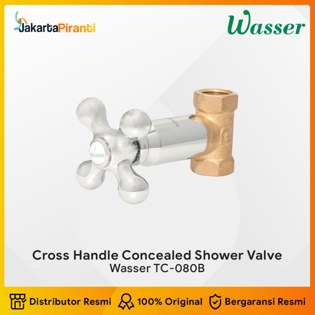 Stop Kran Tanam (Dingin) Wasser TC-080B - Concealed Shower Tap 1/2" Bahan Brass Produk Original Gara