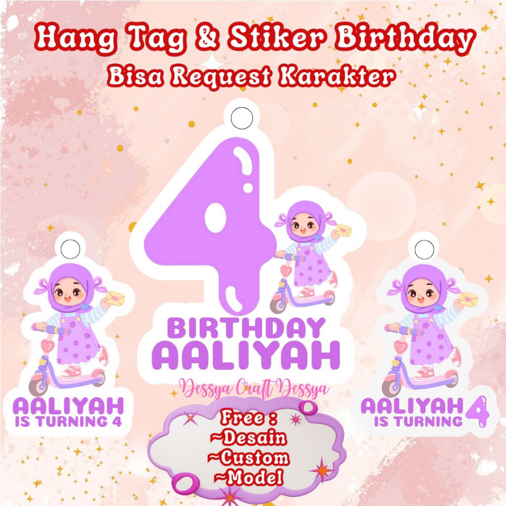 (20pcs) Tag Hampers Hangtag Handtag Hang Tag Ulang Tahun Hampers Anak Ulang Tahun