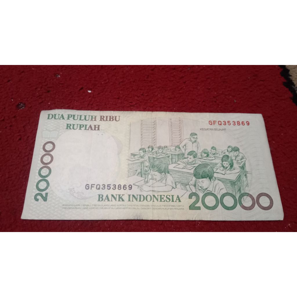 kertas kuno 20000 rupiah