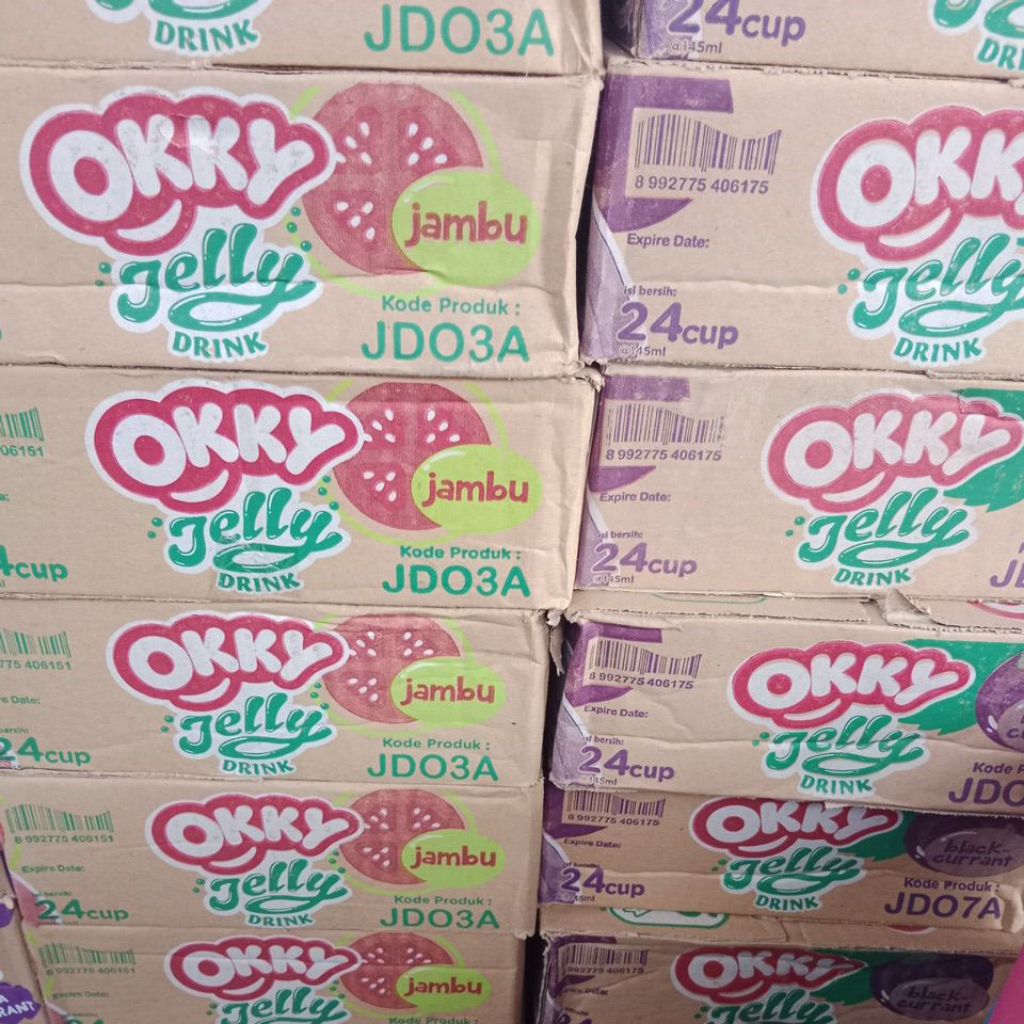 OKKY JELLY DRINK JAMBU, BLACKCURRANT, JERUK ISI 24 CUP