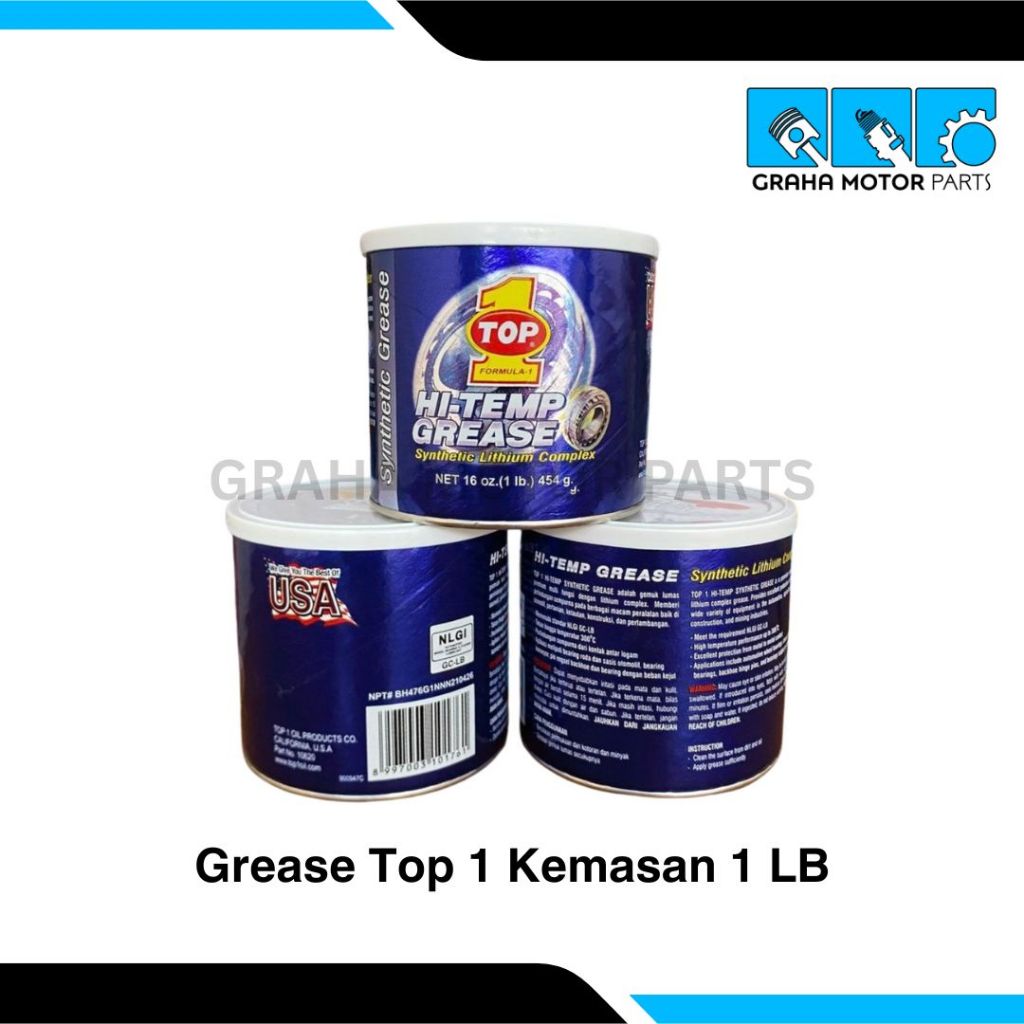 Stempet Pelumas Vet Lithium Bearing Grease / Gemuk / Hi-Temp Grease TOP 1 Biru
