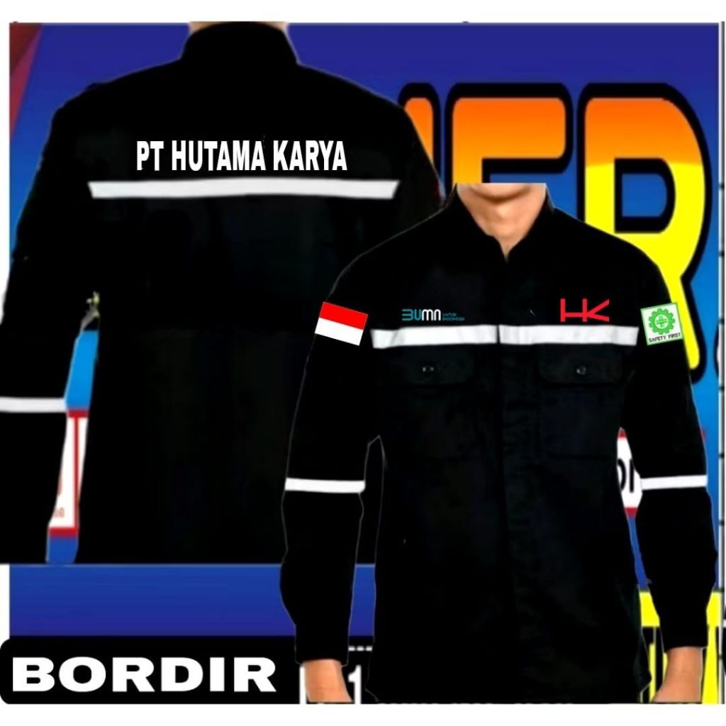 baju safety hutama karya wearpack PT Hutama karya kemeja PT Hutama karya baju PT Hutama karya seraga