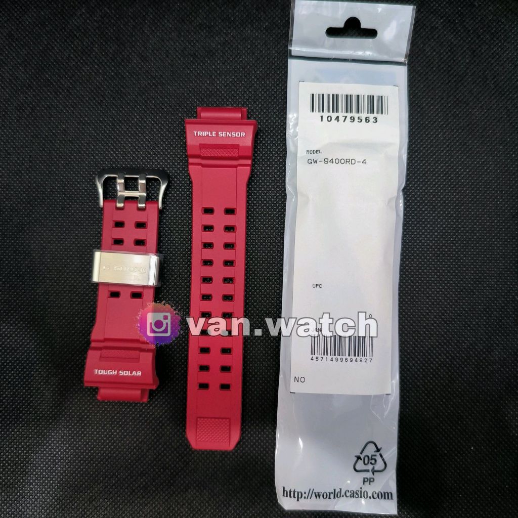 Strap CASIO G-SHOCK GW 9400RD-4 MERAH ORIGINAL