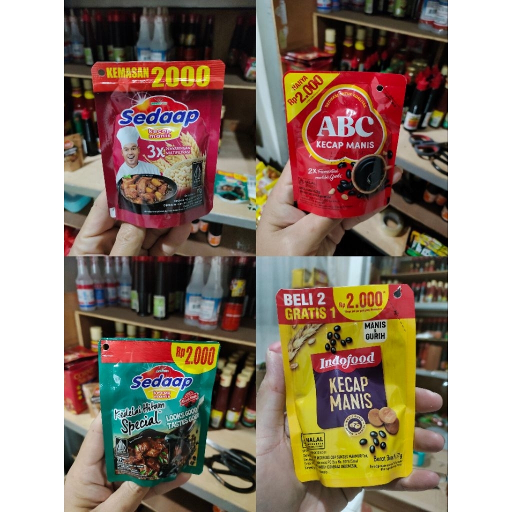 Kecap manis indofood 4pcs/kecap ABC 2000-an/kecap manis sedaap