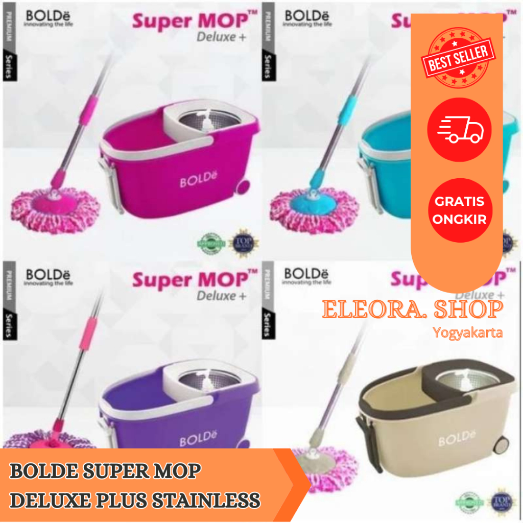 BOLDE SUPER MOP DELUXE PLUS STAINLESS / ALAT PEL BOLDE SUPER MOP