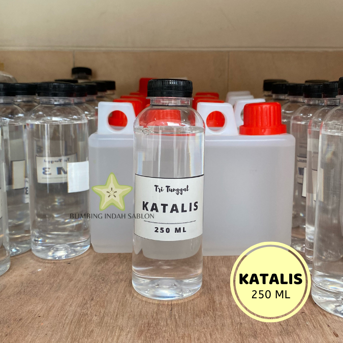 Jual Katalis Resin 250ml Bening Liquid Pengeras Cairan Cair Beku Botol Tanggung Kimia Senyawa Bahan 