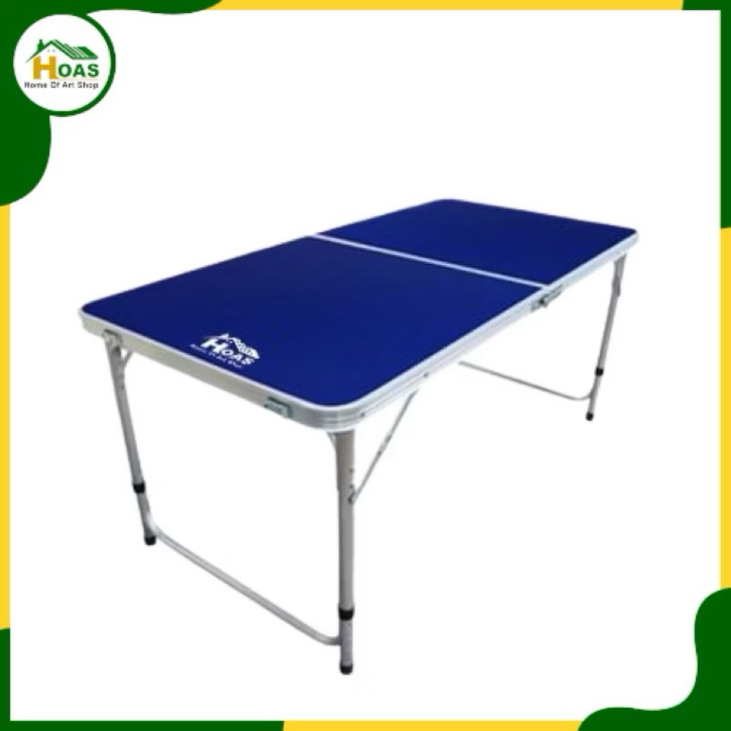 Hoas Meja Lipat Koper Hpl Meja Kaki Bulat Meja Serbaguna Meja Lipat Portable