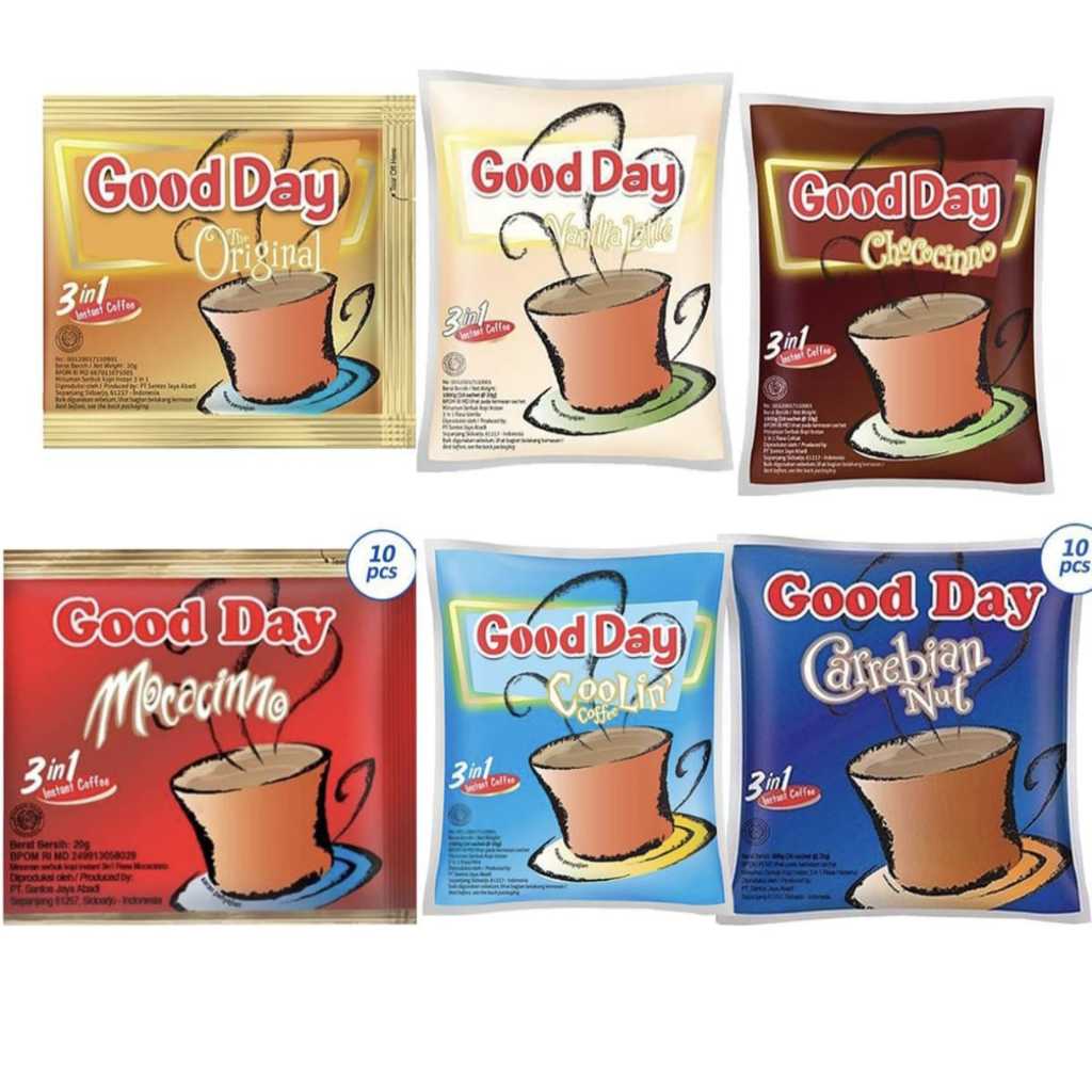 

Kopi Instan GoodDay Hot 10 Sachet Praktis