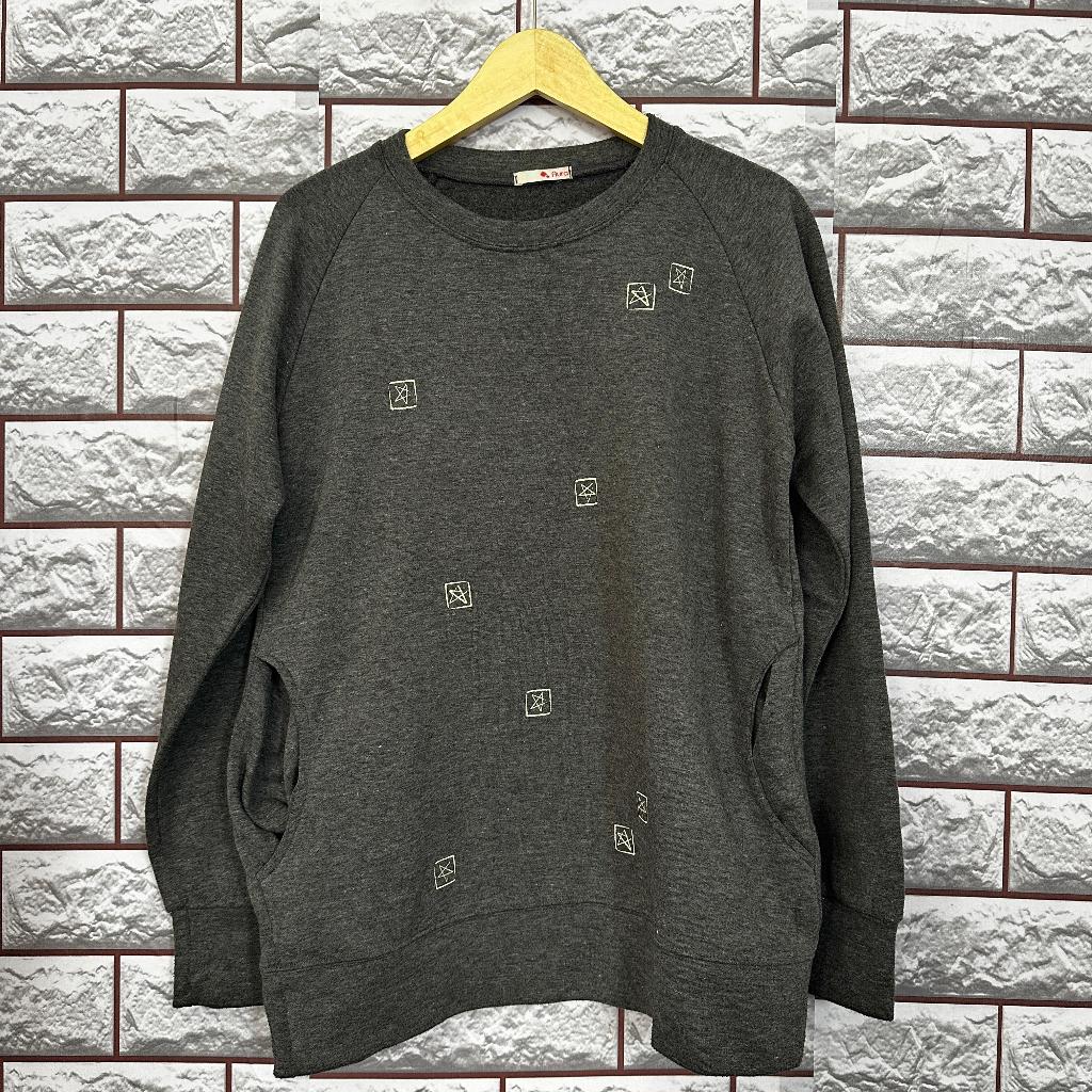 Aura Abu Gelap - Motif Bintang FullPrint (Crewneck)