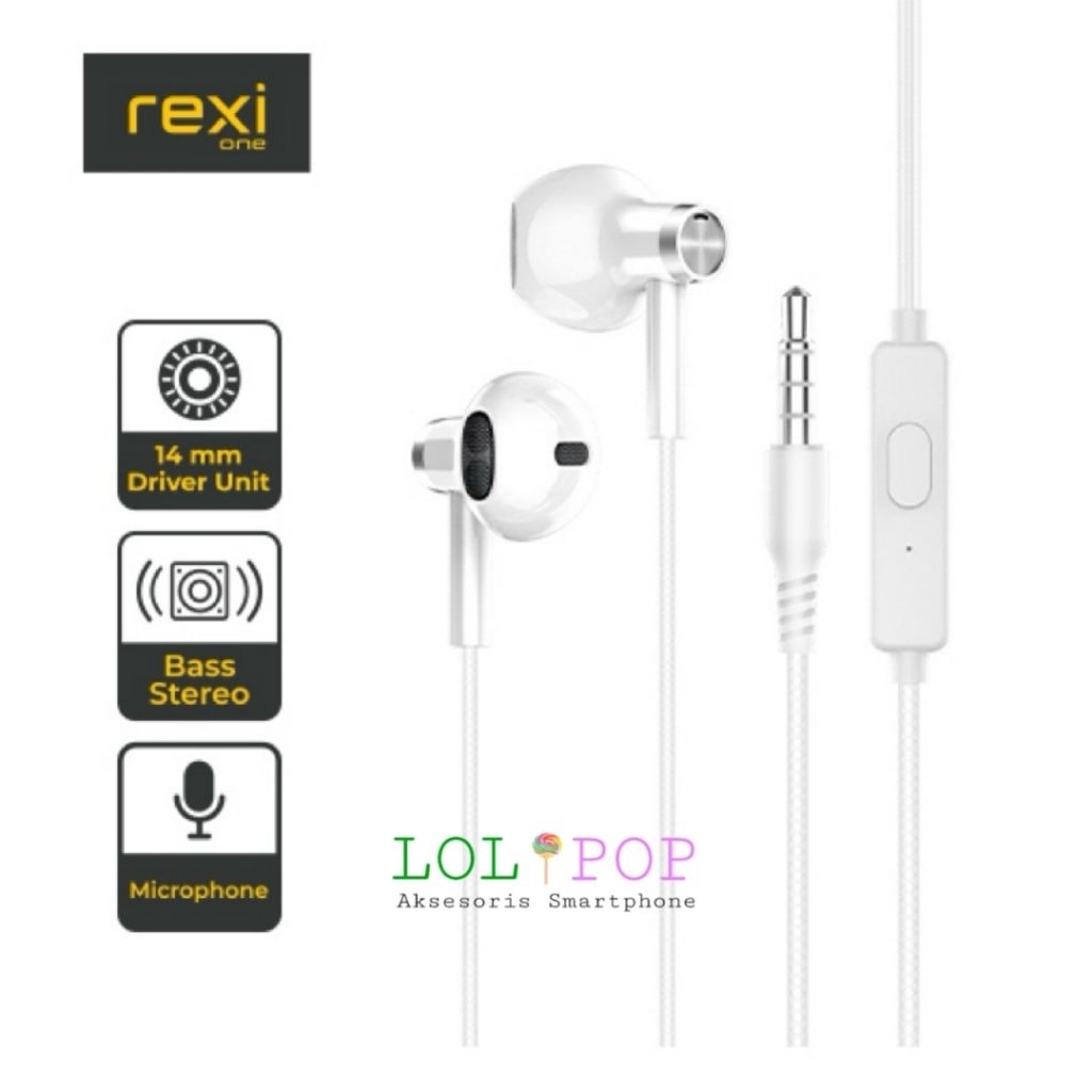 Rexi AS05-Kx Original Earphone Kabel Stereo Bass
