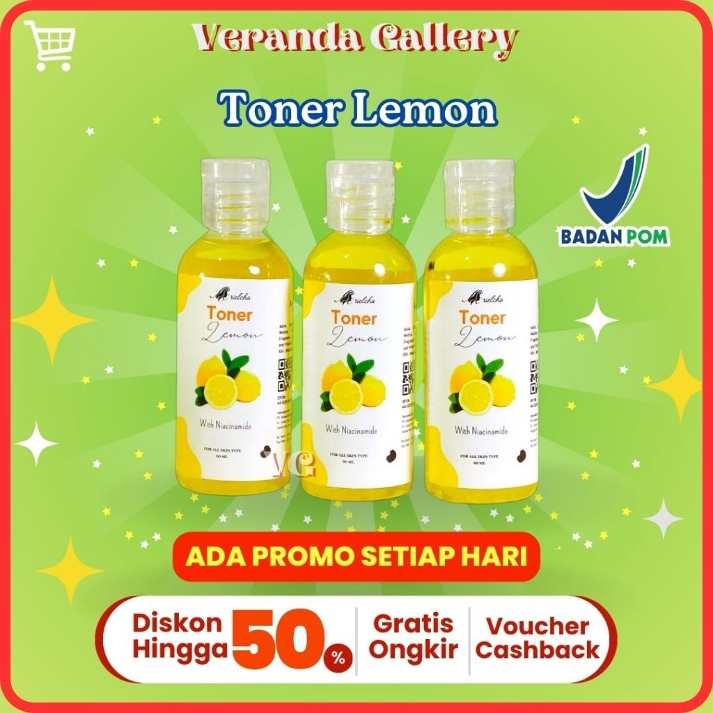 BPOM - Toner Pelicin Ekstrak Lemon Toner Lemon 60ml