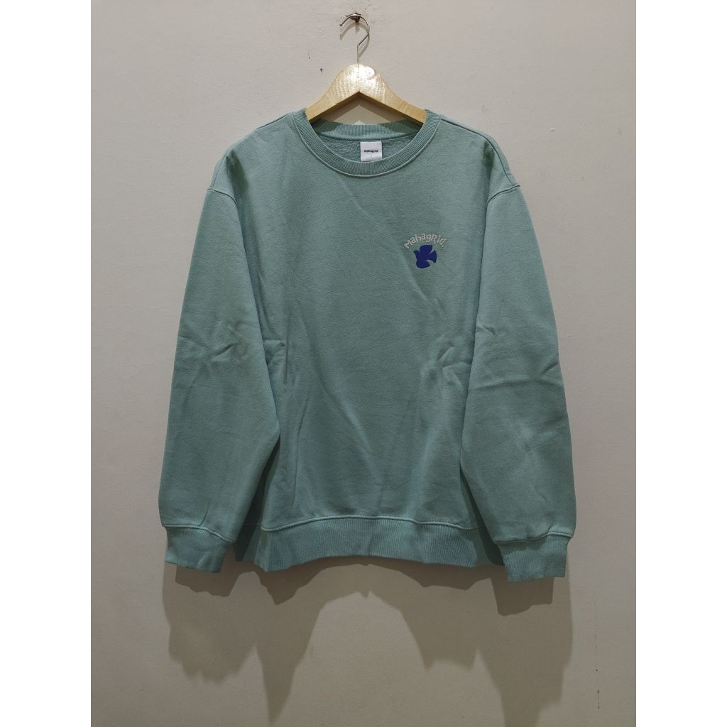 Crewneck Sweater Sweetshirt Mahagrid Flower Mint