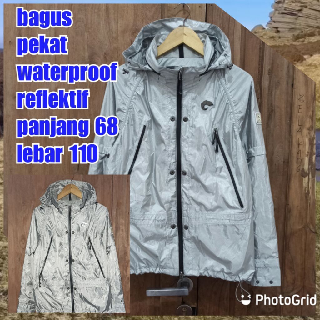 jaket gunung outdoor waterproof gorpcore nepa reflektif