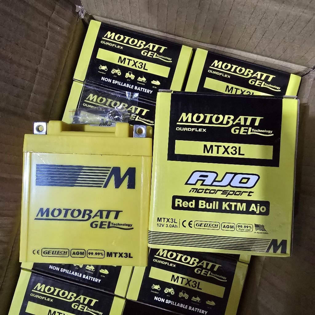 Aki Kering Motobatt MTX3L 12V 3.5Ah RX King Ninja R RR SS NSR Satria Hiu 2Tak