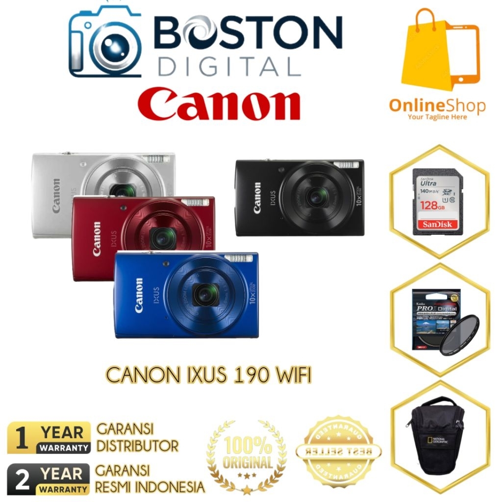 CANON IXUS 190 WIFI / CAMERA DIGITAL CANON IXUS 190 / IXUS 190 WIFI
