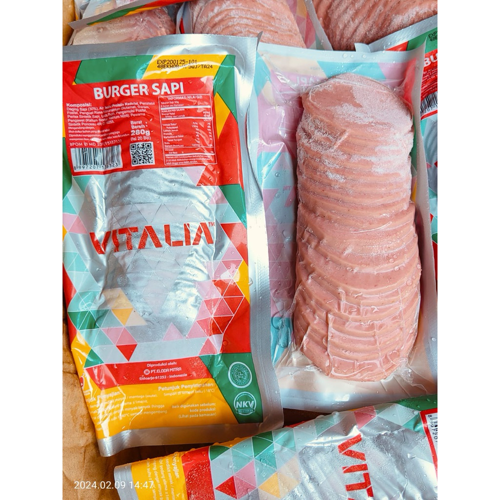 BEEF BURGER VITALIA ISIAN BURGER MURAH