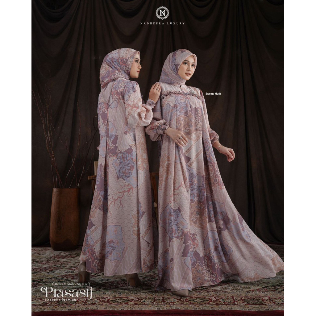 [ READY COD ] GAMIS STYLE 5 DAN 6 PRASASTI DRESS NADHEERA LUXURY GAMIS NADHEERA LUXURY