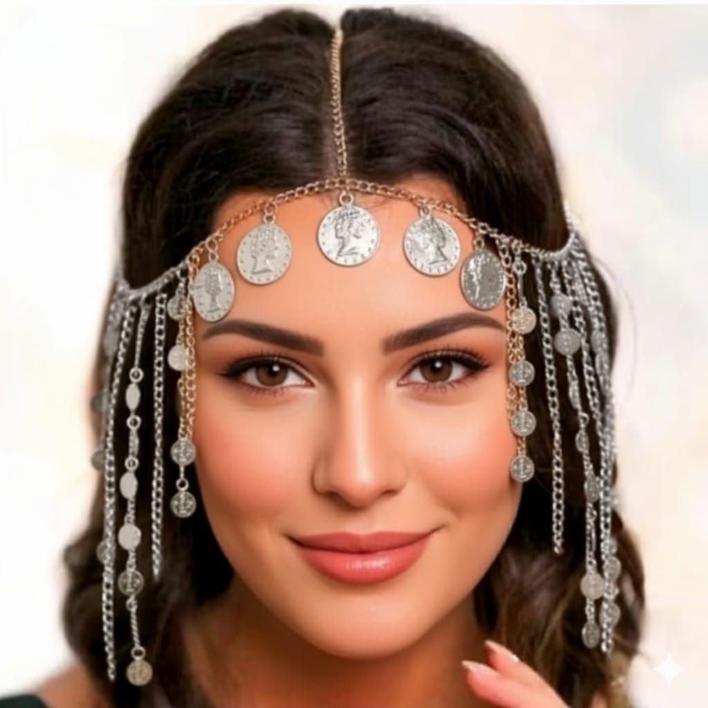 Arabian Look Belly Dance Headpiece 5 Koin Ratu Elizabeth