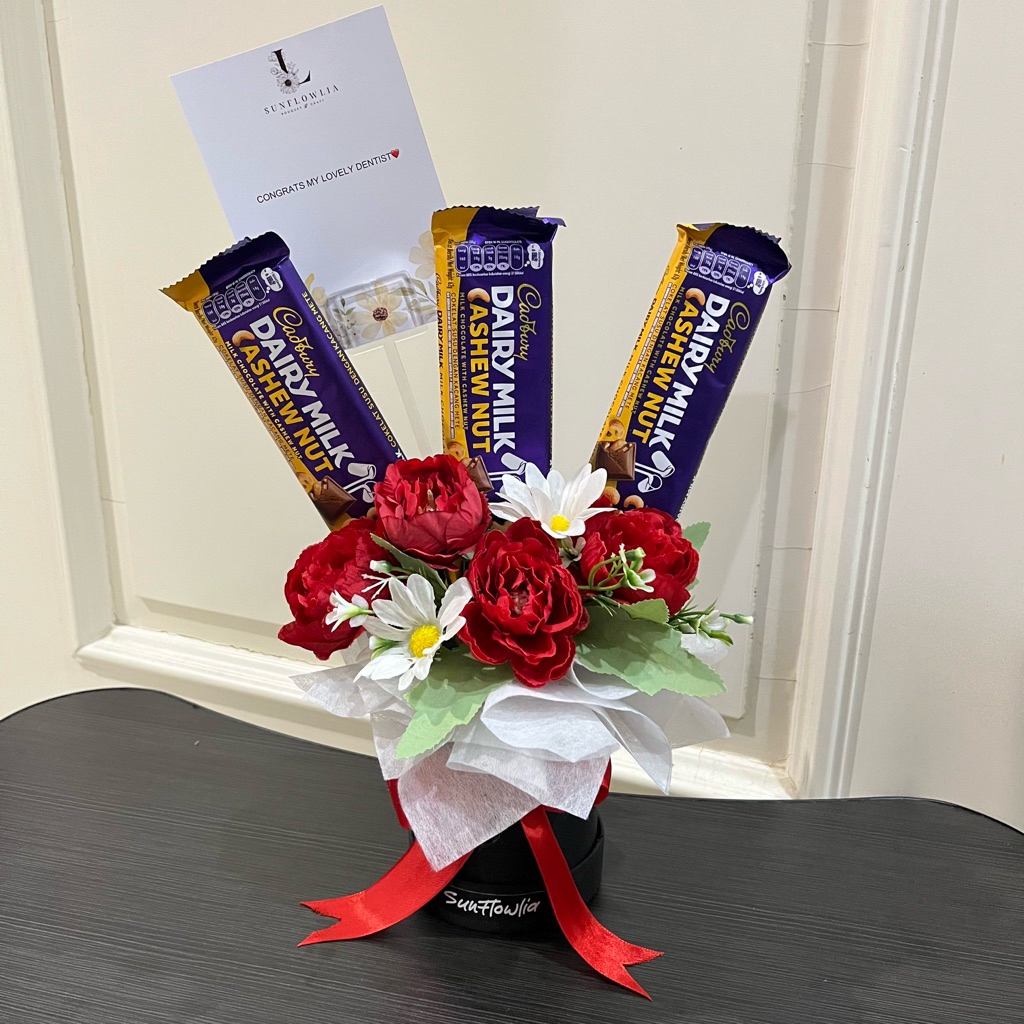 Snack Buket Bloom box Bouquet Snack Buket Murah Artificial Bouquet bloom box bunga