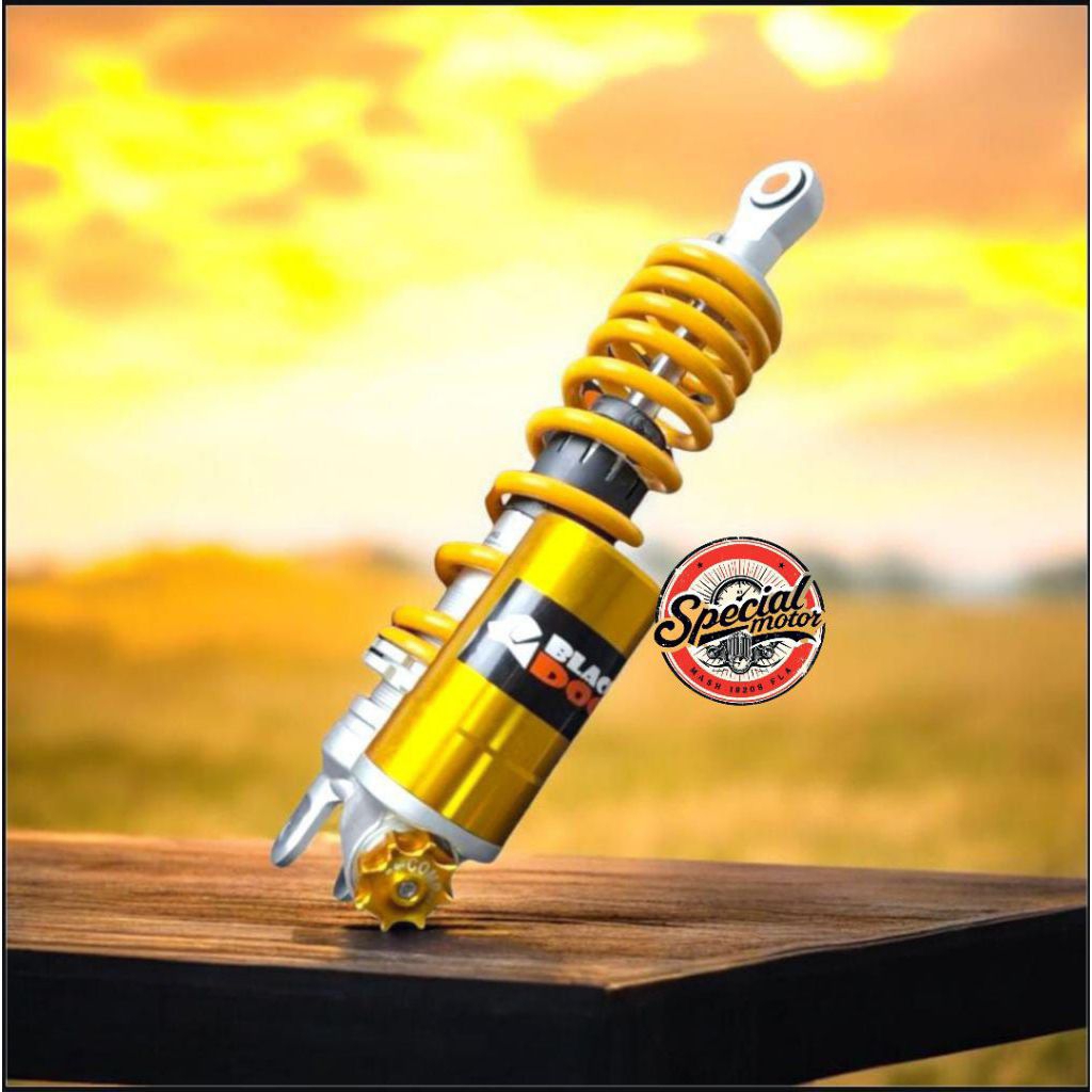 Shock breker tabung bawah model ohlins merek black dog ukuran 310mm universal motor matic mio beat