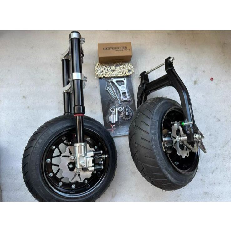 Paket Kaki-Kaki KEPSPEED Depan & Belakang Double Discbrake Honda Monkey | Gorilla | Minibike | Velg 