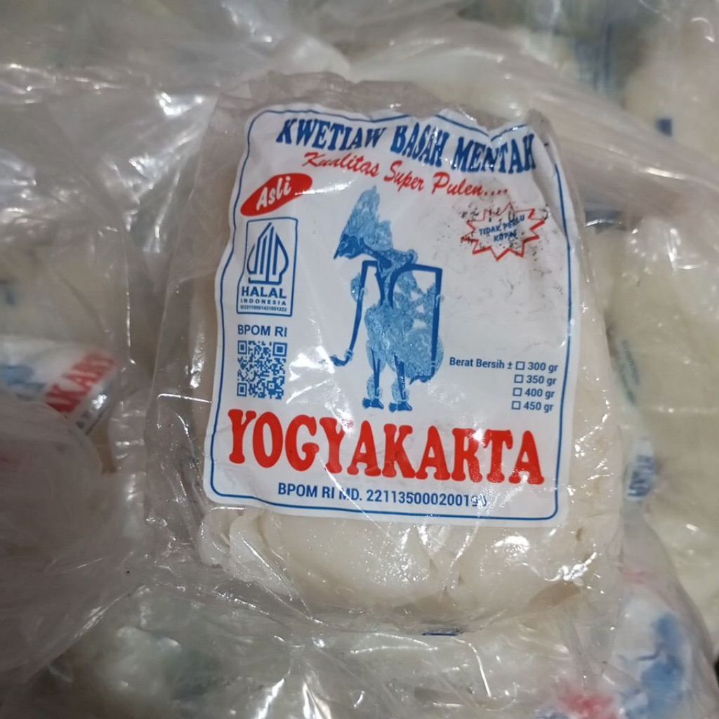 Kwetiau basah urai mentah jogjakarta stok baru