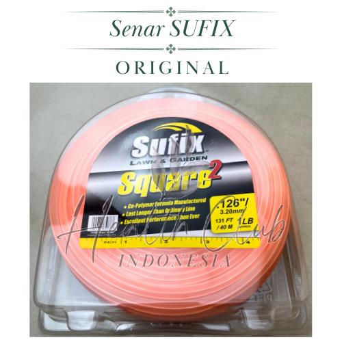 SUFIX Senar Nylon 3.2mm Mesin Potong Rumput Sufix 1 LB & 1/2 LB - Senar 3.2mm Senar 2.4mm - Senar Ny