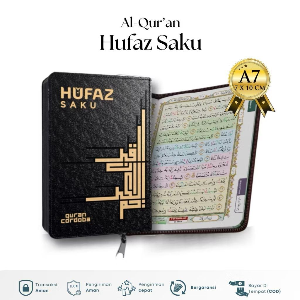 Alquran HUFAZ SAKU A7 Kecil Quran Hafalan 5 Blok Tajwid Warna Cordoba