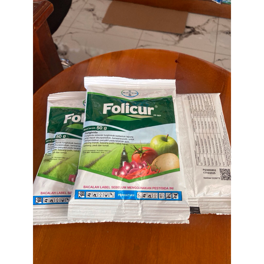 FOLICUR TEPUNG 25 WP 50 gr | FUNGISIDA PADI DAN TANANAN HORTIKULTURA