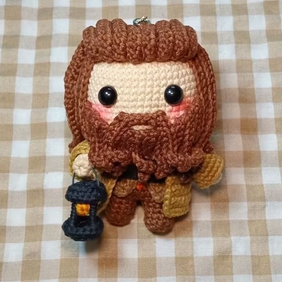 Hagrid bag charm crochet