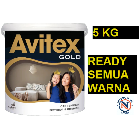 CAT TEMBOK AVITEX GOLD INTERIOR EXTERIOR 5 KG GALON / AVITEX GOLD