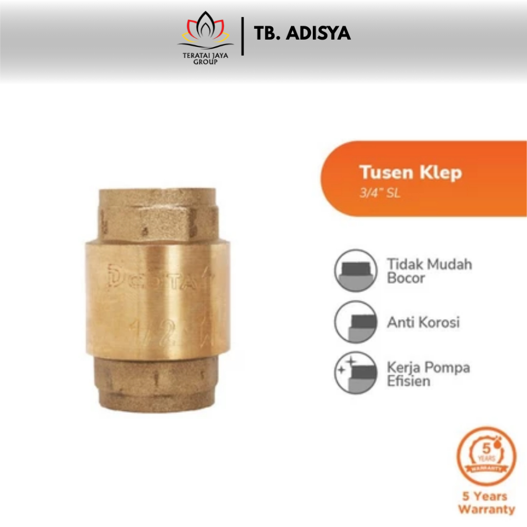 DCOTA Tusen Klep 3/4INCH / Tusen Klep 1INCH