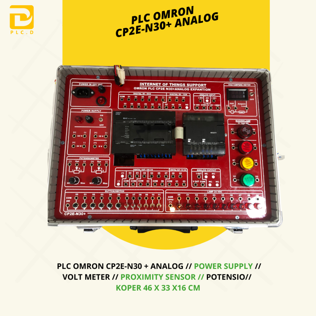 PLC Omron CP2E N30 + Expansi Analog Training Kit