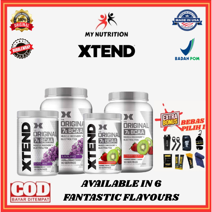 Scivation XTEND BCAA 90 Serving Suplemen Fitnes Gym PreWorkout Branched Chain Asam Amino Acid Mening