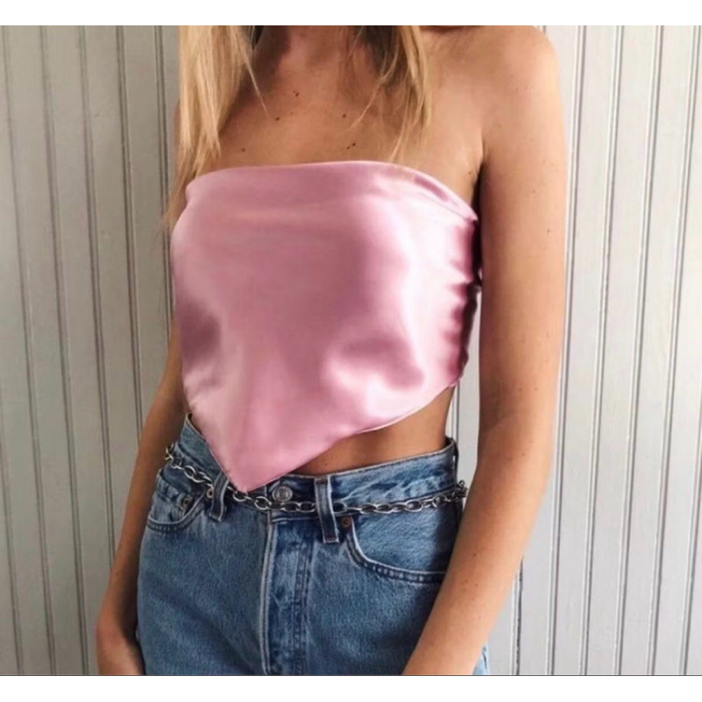 Pink Satin Top