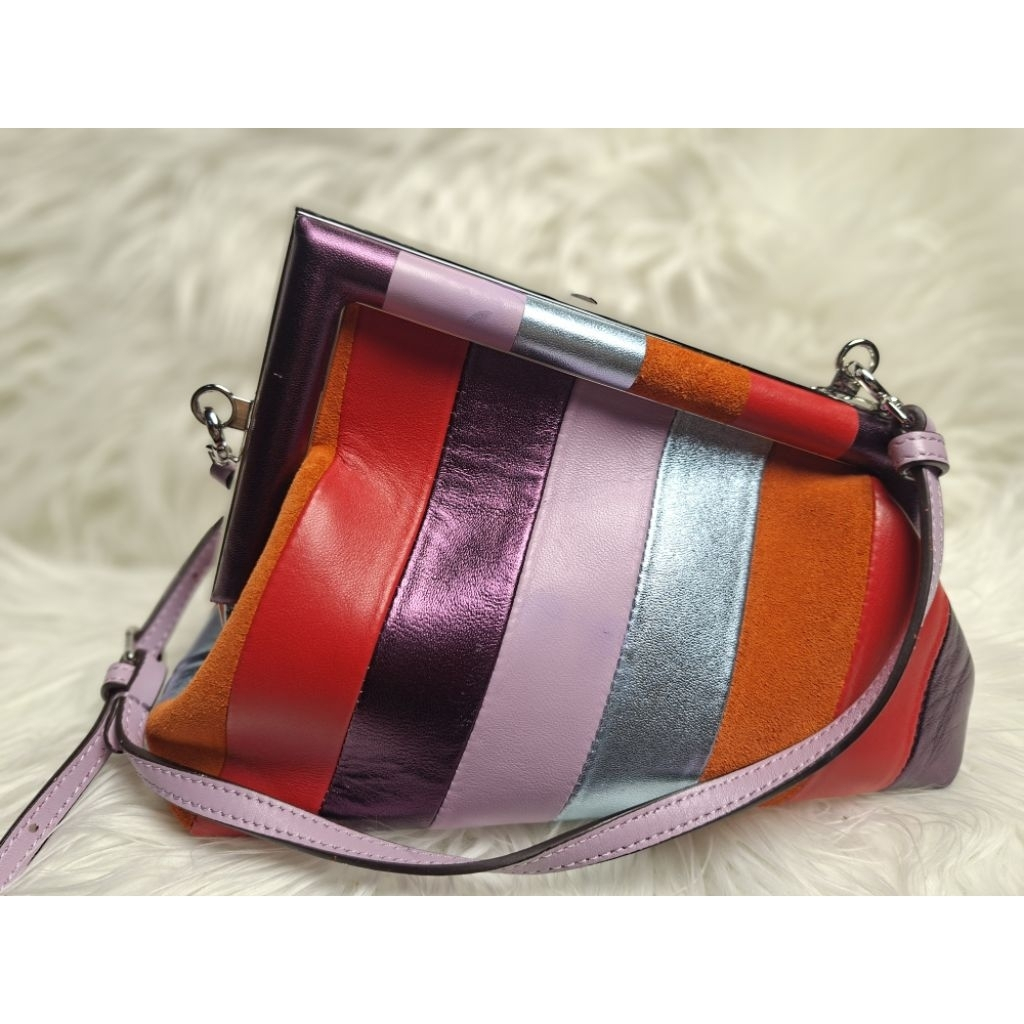 Party Bag Multicolour Fen** Genuine Leather PRELOVED
