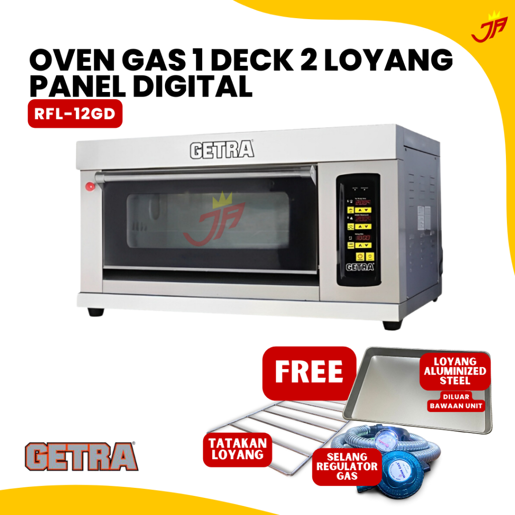 GETRA Gas Baking Oven 1 Deck 2 Loyang RFL 12GD GETRA/Oven Getra 2 Loyang RFL 12GD Free Tatakan, Regu