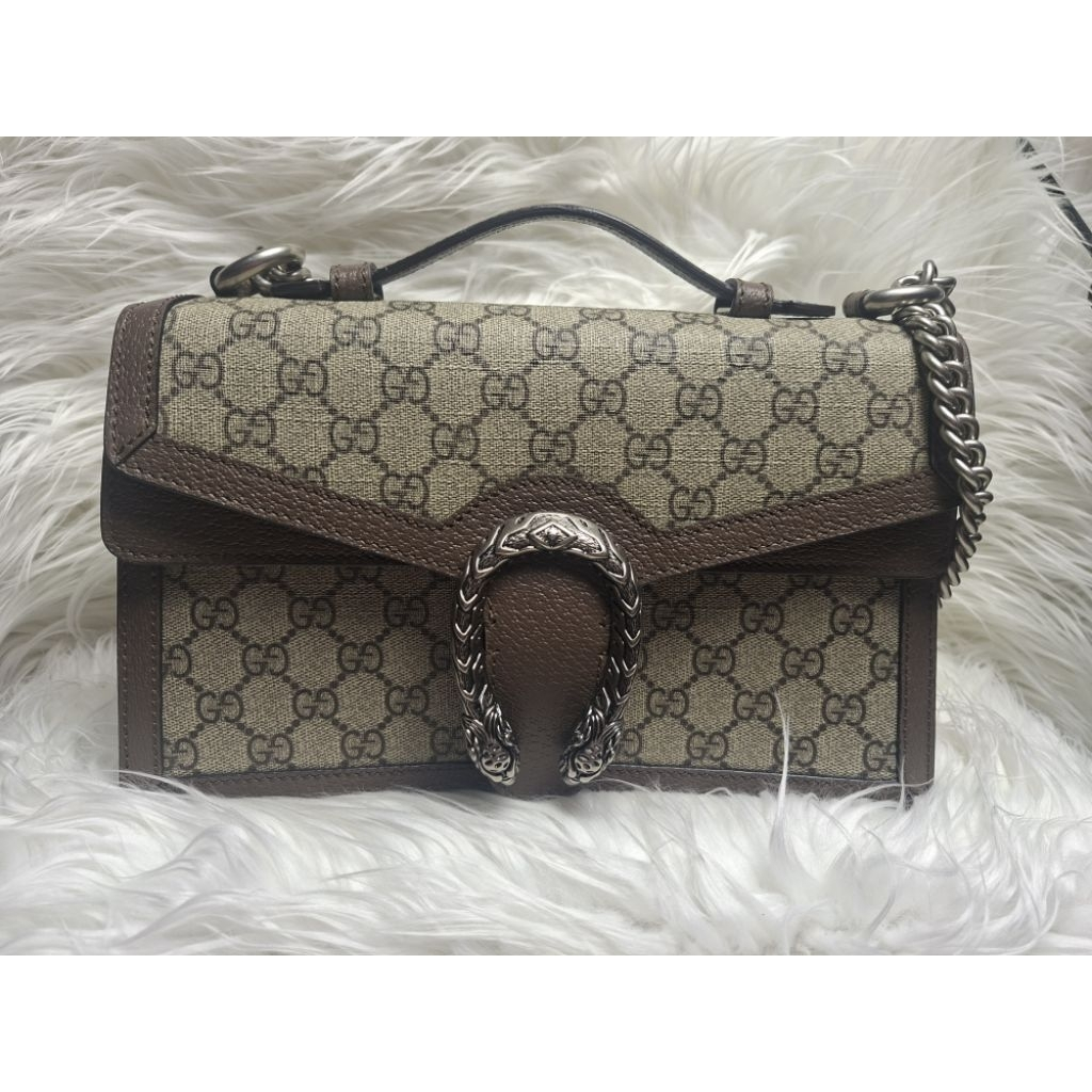 Shoulder n sling BAG Dionysus Leather Mix Canvas PRELOVED