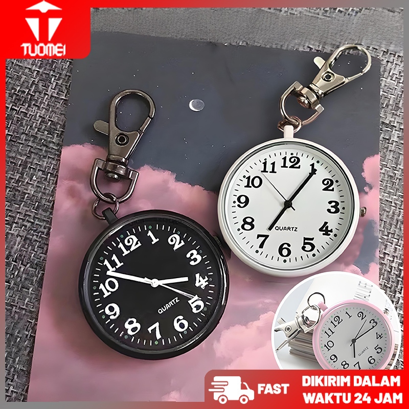 Dokter Nurse Watch Jam Saku Perawat/Jam Saku Gantungan Kunci/Perawat Mini Hadiah