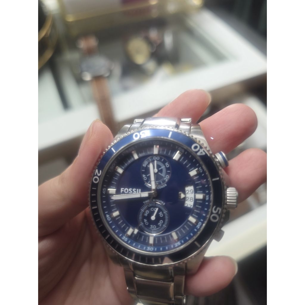 Blue Fossil man watch [preloved]