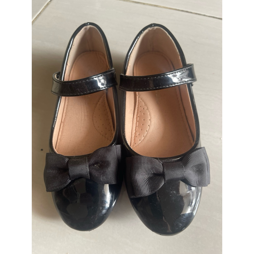 (PRELOVED) Sepatu Flat / Flat Shoes Crocodile Hitam Anak Perempuan